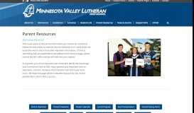 
							         Parent Resources | Minnesota Valley Lutheran High School								  
							    