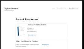 
							         Parent Resources | MyEducationBC - Burnaby School District Blogs								  
							    