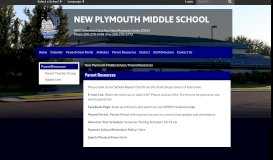 
							         Parent Resources - New Plymouth Middle School								  
							    