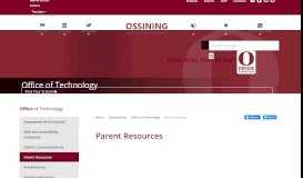 
							         Parent Resources - Ossining Union Free School District								  
							    