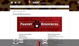 
							         Parent Resources – Parents – Hart Elementary School								  
							    