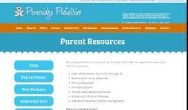
							         Parent Resources - Pennridge Pediatrics - Pediatrics Sellersville, PA								  
							    