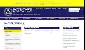 
							         Parent Resources - Pottstown School District								  
							    