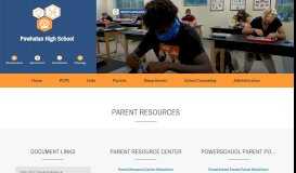 
							         Parent Resources - Powhatan High School								  
							    
