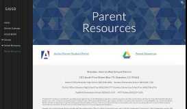 
							         Parent Resources - SJUSD								  
							    