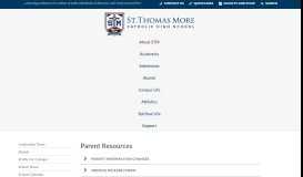 
							         Parent Resources - St. Thomas More Catholic High School								  
							    