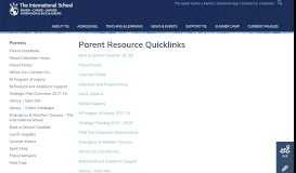 
							         Parent Resources - The International School - The International School								  
							    