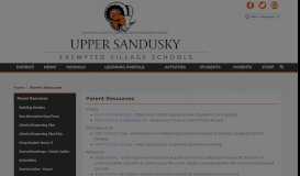 
							         Parent Resources - Upper Sandusky Exempted Village Schools								  
							    
