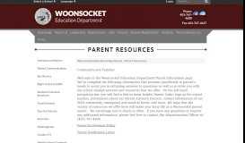
							         Parent Resources - Woonsocket Education Department								  
							    