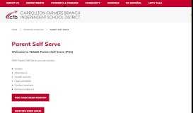 
							         Parent Self Serve | Carrollton-Farmers Branch ISD								  
							    