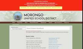 
							         Parent Student Hand Book - Morongo Unified School District								  
							    