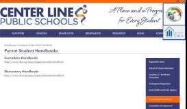 
							         Parent-Student Handbooks - Miscellaneous - Center Line Public ...								  
							    
