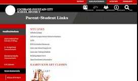 
							         Parent-Student Links - Cochrane-Fountain City School District								  
							    