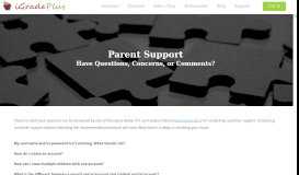 
							         Parent Support - iGradePlus								  
							    