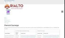 
							         Parent Surveys - Rialto Unified School District - School Loop								  
							    