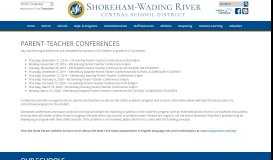 
							         Parent-Teacher Conferences - Shoreham-Wading River Central ...								  
							    