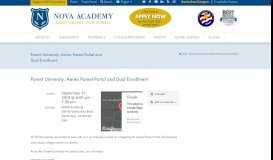 
							         Parent University: Aeries Parent Portal and Dual Enrollment - NOVA ...								  
							    