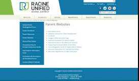 
							         Parent Websites | Racine Unified School District								  
							    