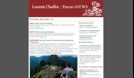 
							         Parent Weekly eNews - Loomis Chaffee								  
							    