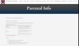 
							         Parental Information - Hostal - Feilding High School								  
							    