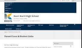 
							         Parent/Carer & Student Links - Kurri Kurri High School								  
							    