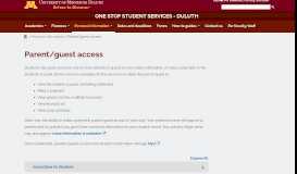 
							         Parent/guest access | One Stop Student Services - Duluth								  
							    