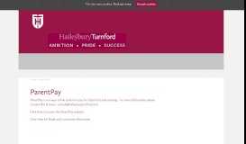 
							         ParentPay - Haileybury Turnford								  
							    