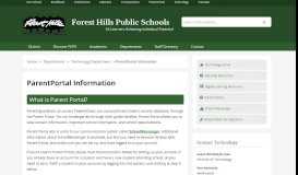 
							         ParentPortal Information – Forest Hills Public Schools								  
							    