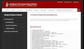 
							         Parent/Public Portal / Student Forms and Information								  
							    