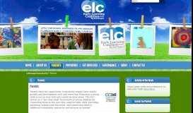 
							         Parents / A Message From the ELC - ELC								  
							    