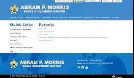 
							         Parents - Abram P. Morris Early Childhood Center								  
							    