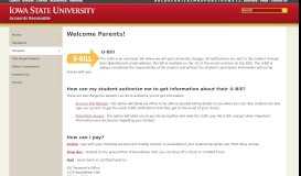 
							         Parents - Accounts Receivable - Iowa State University								  
							    
