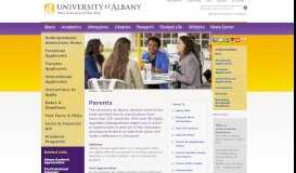
							         Parents - Admissions - University at Albany-SUNY								  
							    