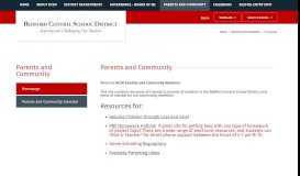 
							         Parents and Community / Homepage - Bedford Central School District								  
							    