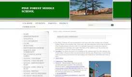 
							         Parents and Community : Pine Forest Middle School								  
							    