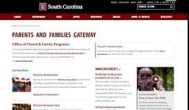 
							         Parents and Families Gateway | University of South Carolina								  
							    