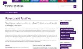 
							         Parents and Families • Parents and Families • Purchase College								  
							    