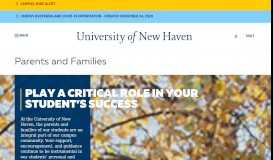 
							         Parents and Families - University of New Haven								  
							    