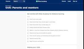 
							         Parents and mentors | Resources | Khan Academy								  
							    