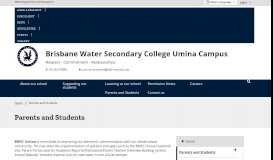 
							         Parents and Students - Brisbane Water Secondary College Umina ...								  
							    