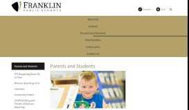 
							         Parents and Students - Franklin Public Schools								  
							    