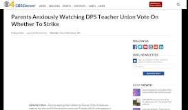 
							         Parents Anxiously Watching DPS Teacher Union Vote On Whether To ...								  
							    