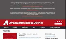 
							         Parents - Avonworth School District								  
							    