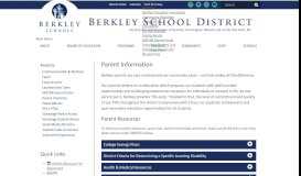 
							         Parents - Berkley Schools								  
							    