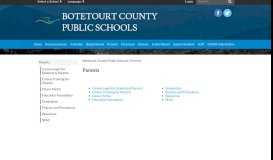 
							         Parents - Botetourt County Public Schools								  
							    
