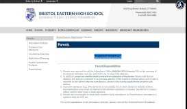 
							         Parents - Bristol Eastern High School								  
							    