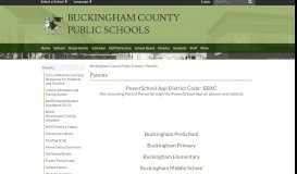 
							         Parents - Buckingham County Public Schools								  
							    