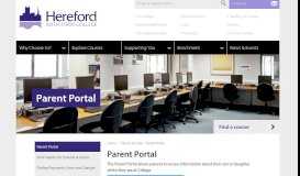 
							         Parents & Carers > Parent Portal | Hereford Sixth form college								  
							    