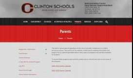 
							         Parents – Clinton Community School District								  
							    