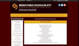 
							         Parents & Community - Benson School District 777								  
							    